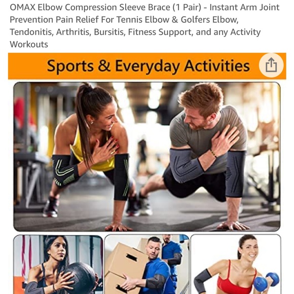 🆕✨Elbow Compression sleeve size small one pair - Picture 3 of 7